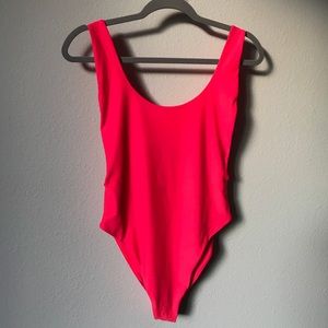 Aerie Super Scoop One Piece Swimsuit - Red